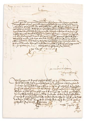 Isabella I, Queen of Spain (1451-1504) Document Signed, Yo la Reyna, Granada, Spain 8 May 1501.